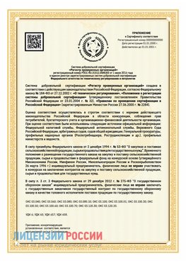 Приложение к сертификату для ИП Губкин Сертификат СТО 03.080.02033720.1-2020